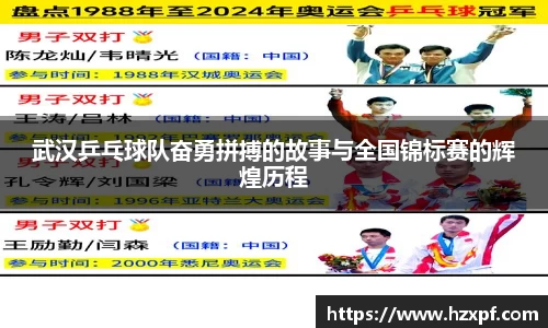 武汉乒乓球队奋勇拼搏的故事与全国锦标赛的辉煌历程